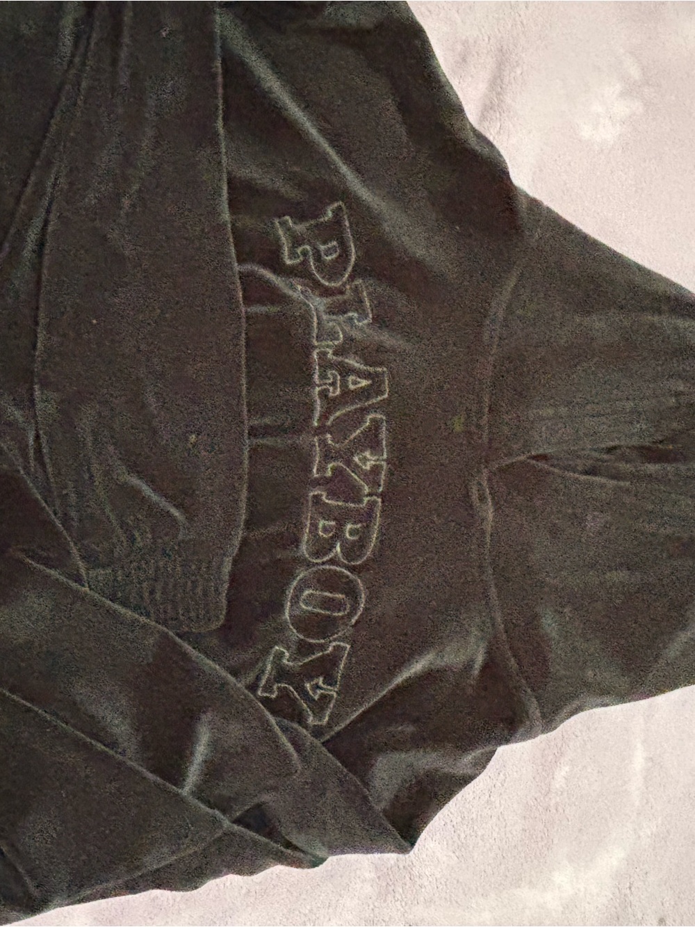 PLAYBOY Black Pullover Hoodie with Logo